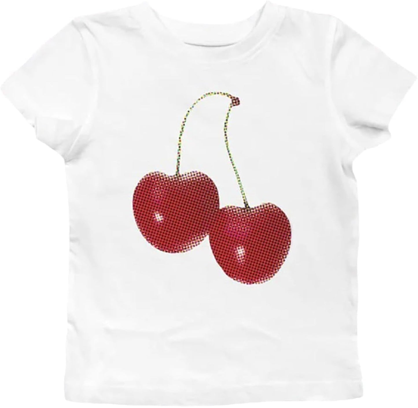 Women's Y2K Baby Tees Short Sleeve E-Girls Cute Graphic Print Crop Tops Retro Vintage Aesthetic T Shirts