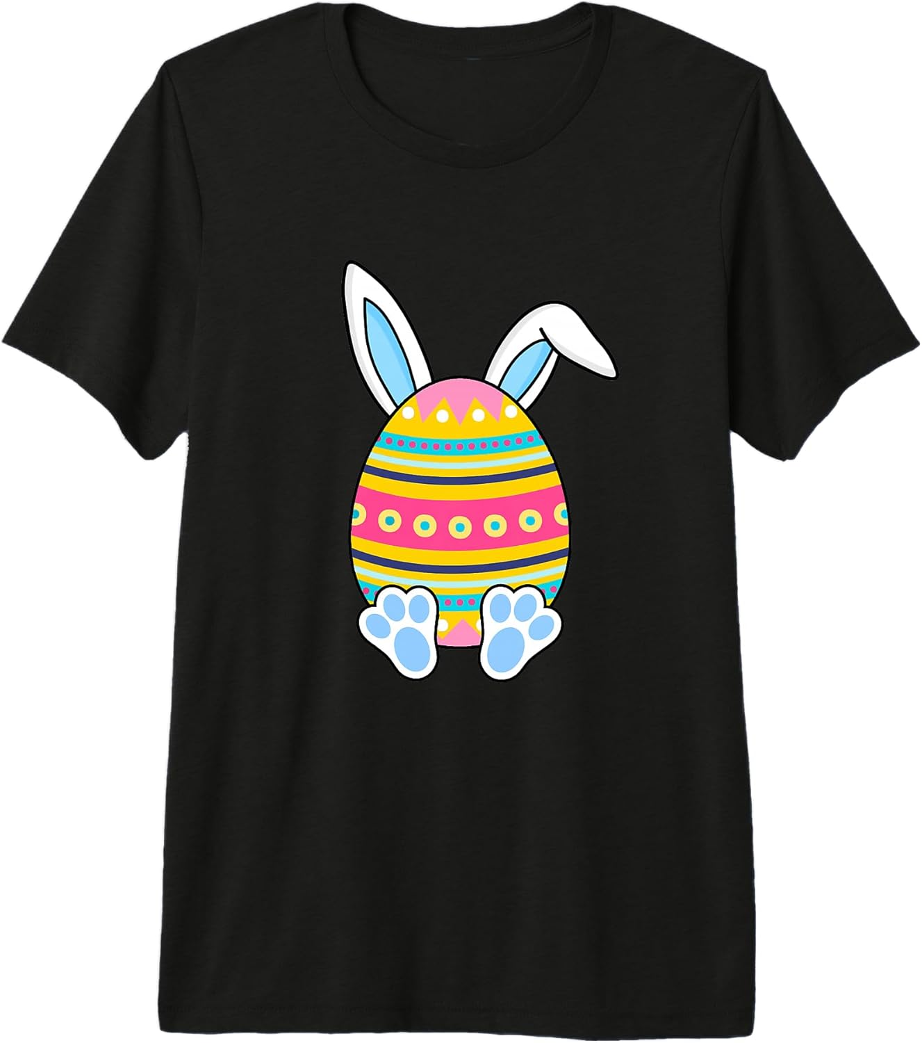 Funny easter eggs with bunny ears happy easter day
