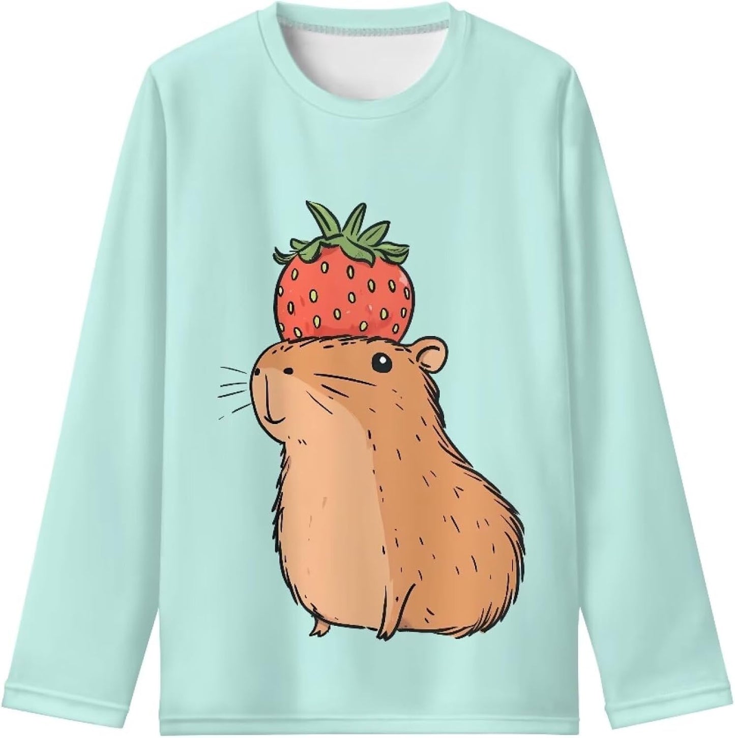 Girls Long Sleeve Shirts Casual Crewneck Soft T-shirts for Girls 3-16 Years Old
