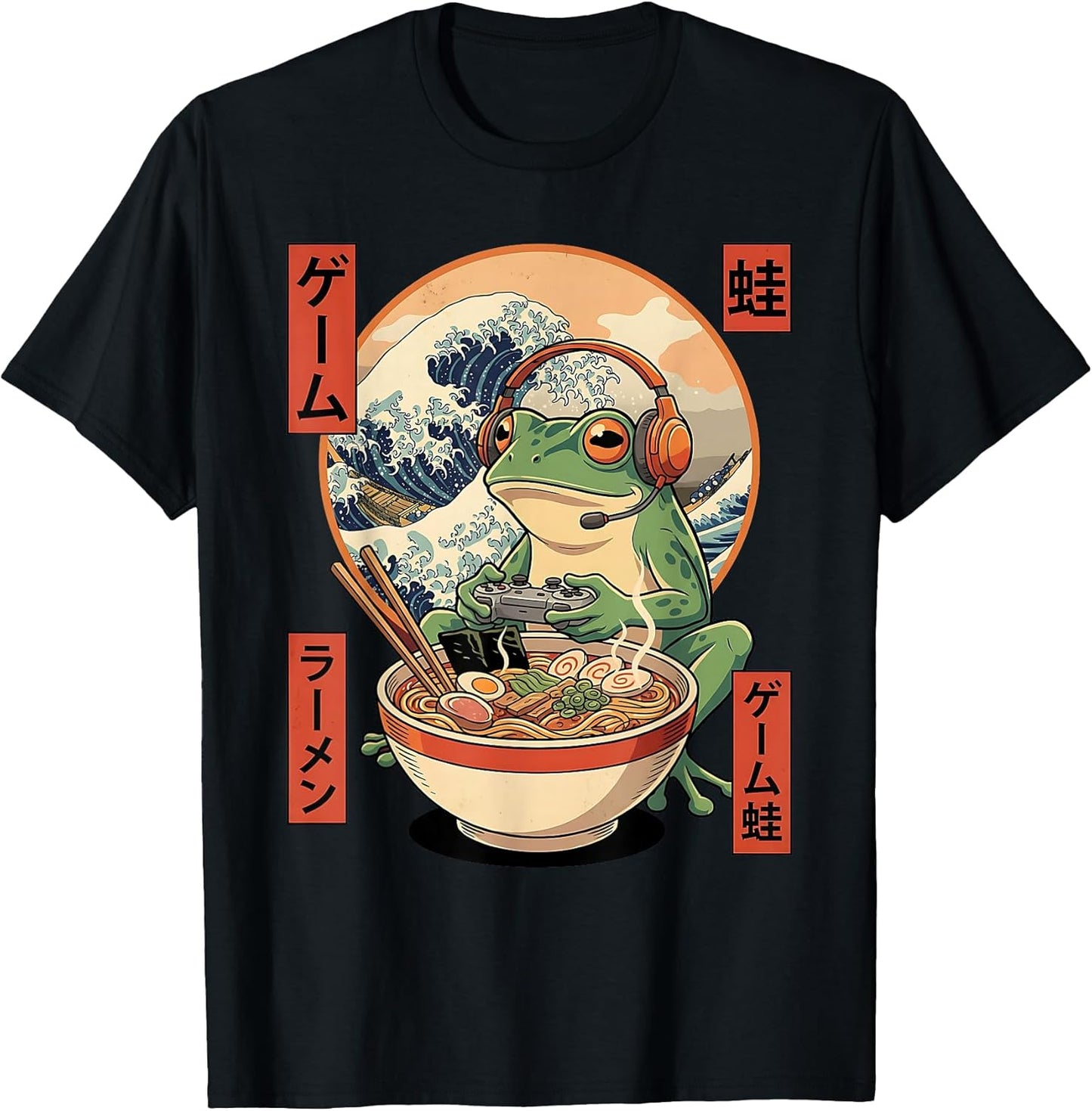 Funny Frog Japanese Gamer Ramen Anime Apparel