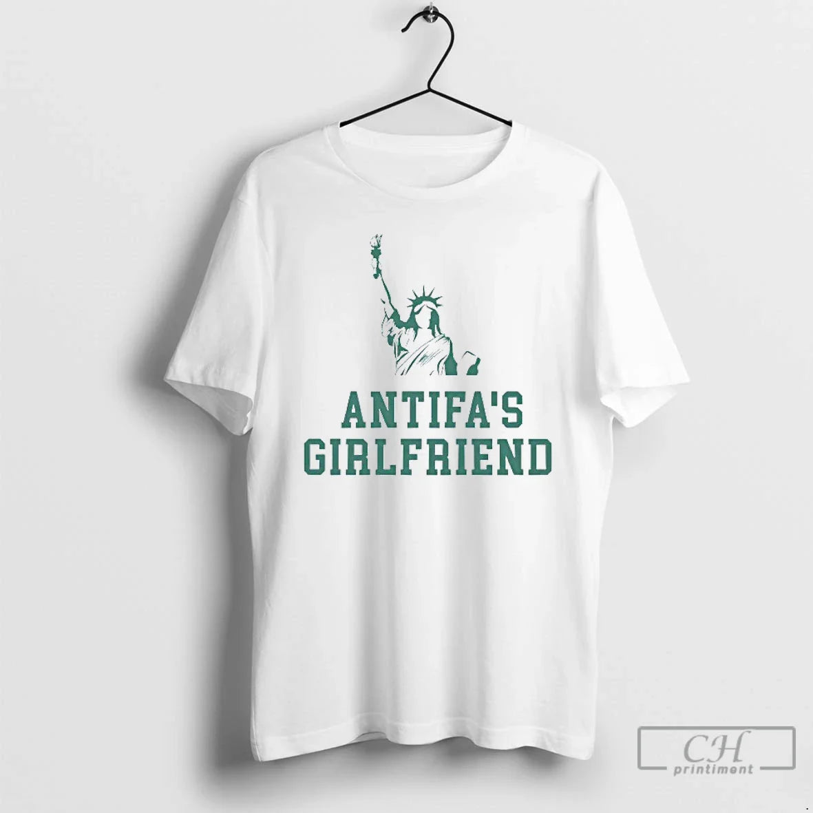 Classic Antifas Girlfriend Statue Of Liberty Mens White Tee T Shirts