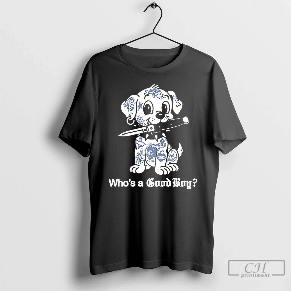 Classic Dog Tatoo Whos A Good Boys T Shirts