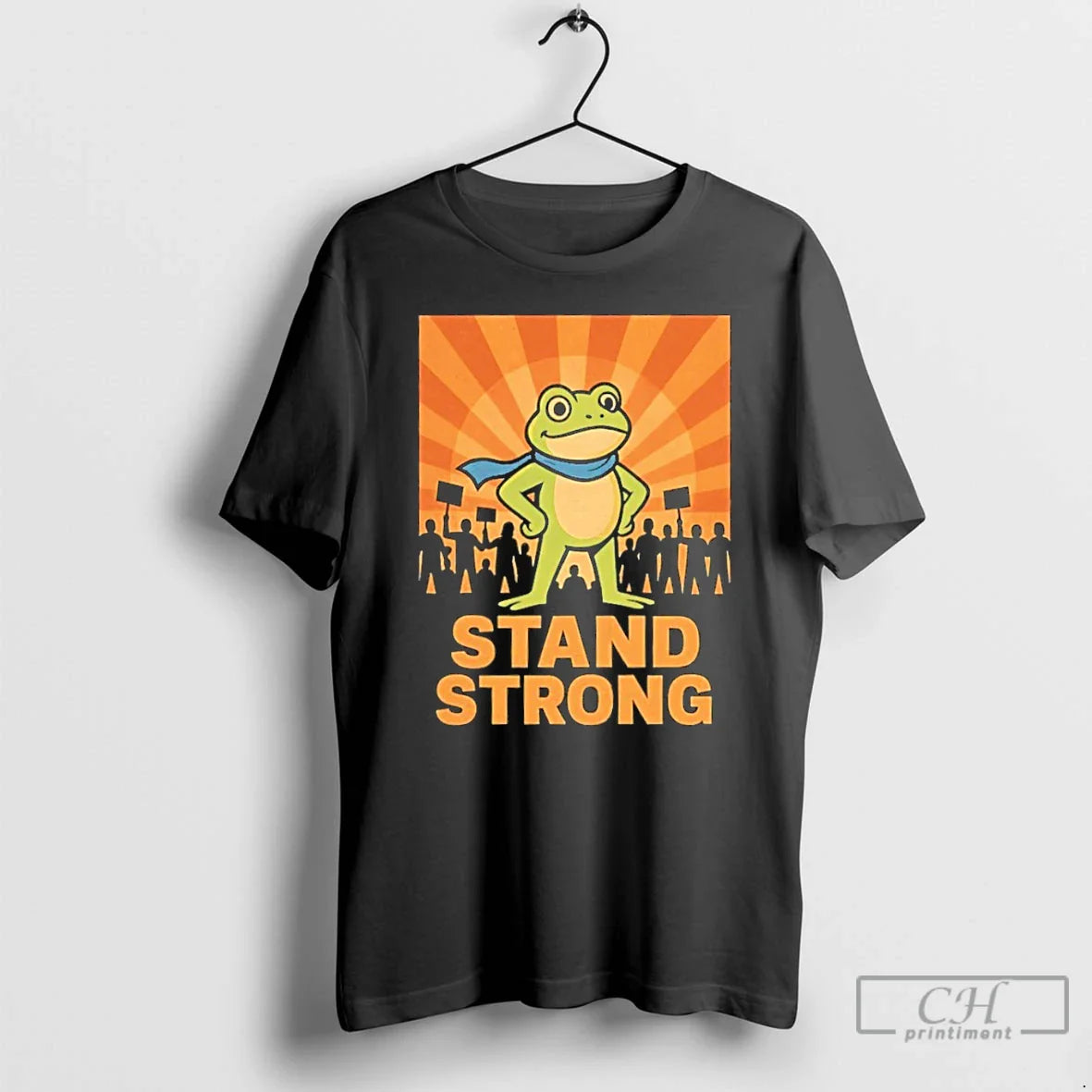Classic Stand Strong Frog Portland T Shirts