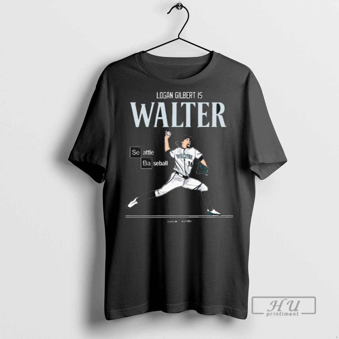 Trending Logan Gilbert Is Walter Seattle Mariners Baseball Mlb Slash Line Signature Graphic Tee Shirts