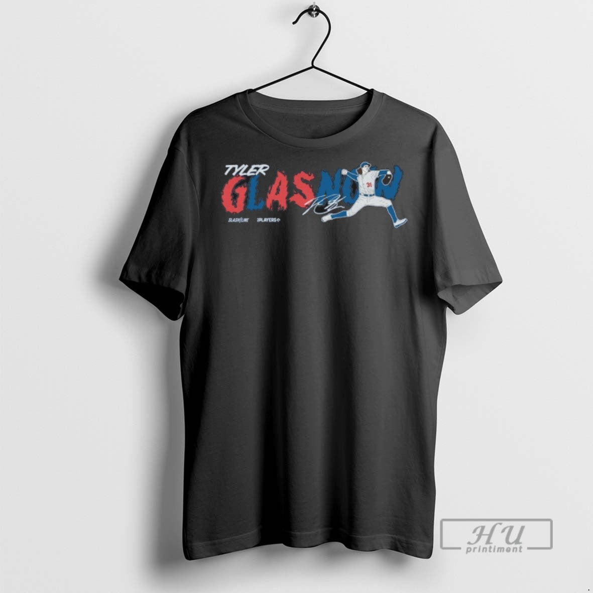 Trending Tyler Glasnow Los Angeles Dodgers Mlb Slash Line Signature Painting Graphic Tee Shirts