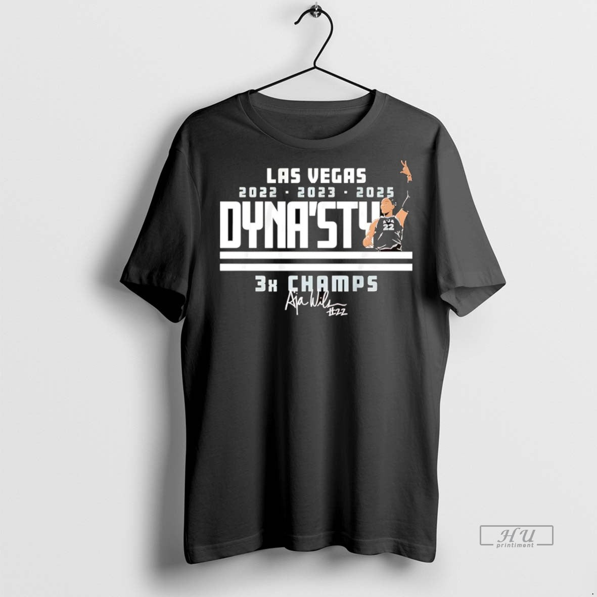 Viral Aja Wilson 3x Champs Dynasty Signature Tee Shirt Sweater
