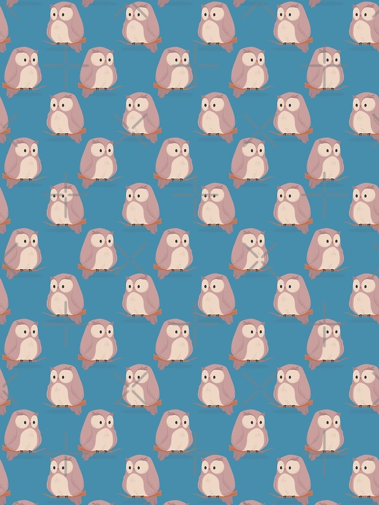 Owl on branch Pattern by The magic Yellow bus