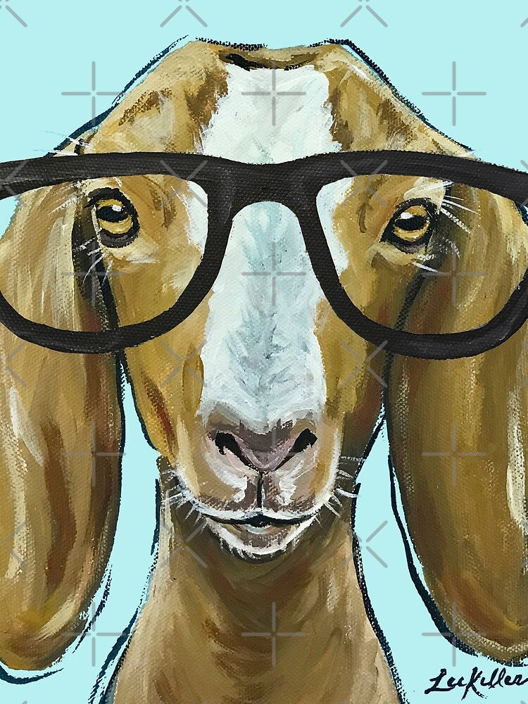Goat with Glasses Art by leekellerart