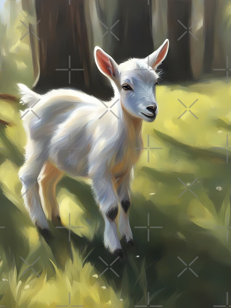 Baby Goat in Woods by CalmnessbyChoice