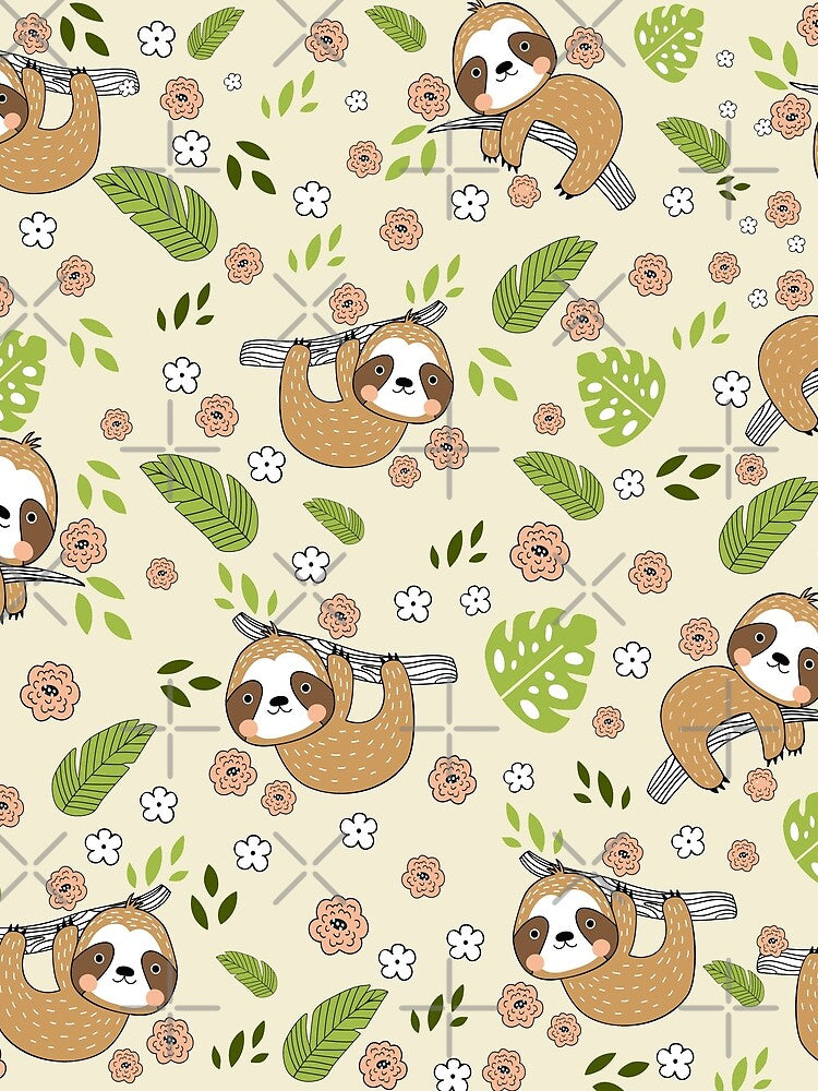 Cute Sloth Pattern by Ribsa
