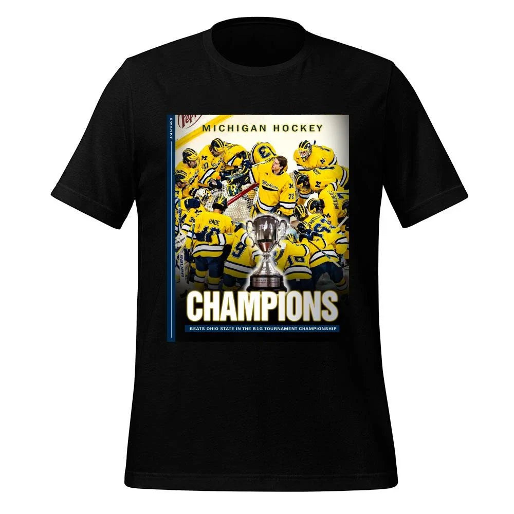 Michigan Wolverines Men’s Ice Hockey 2026 Big 10 Tournament Champions Shirt