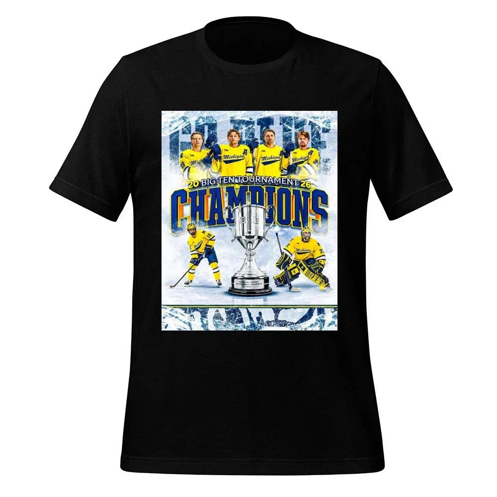 Michigan Wolverines Men’s Ice Hockey 2026 Big Ten Tournament Champions Shirt