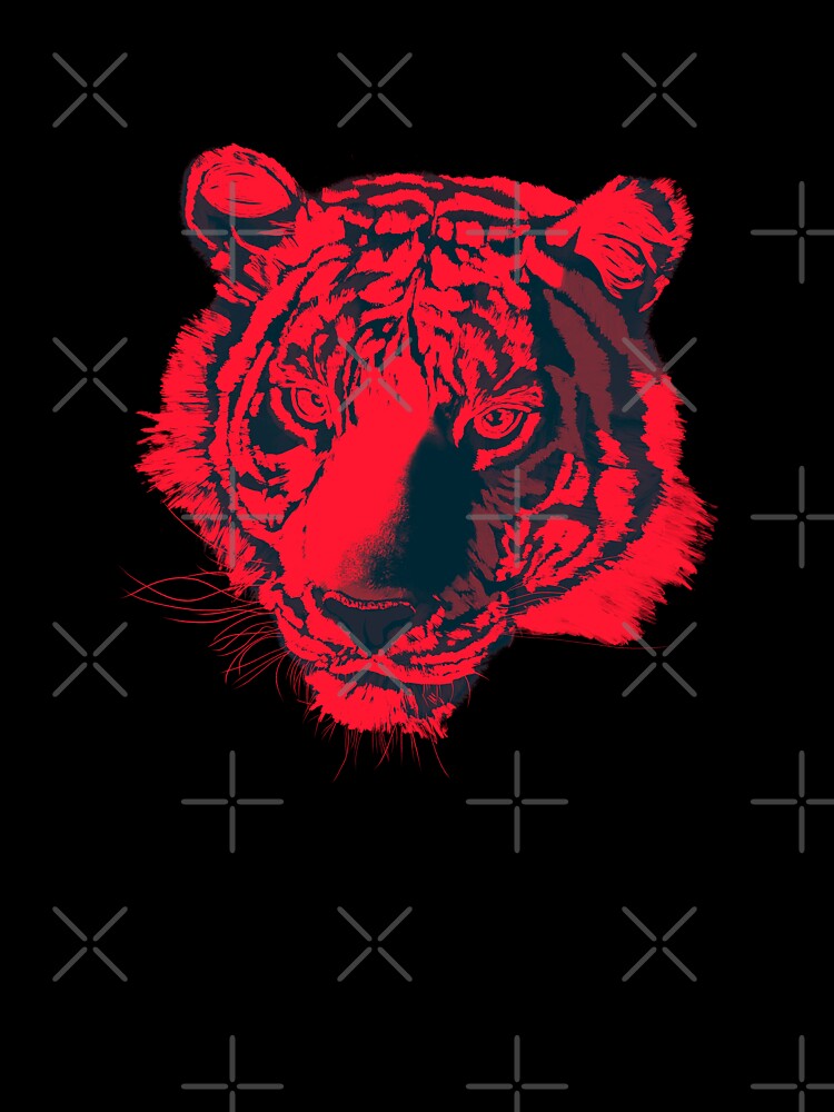 Tiger portrait (black red) by Isabelle-T