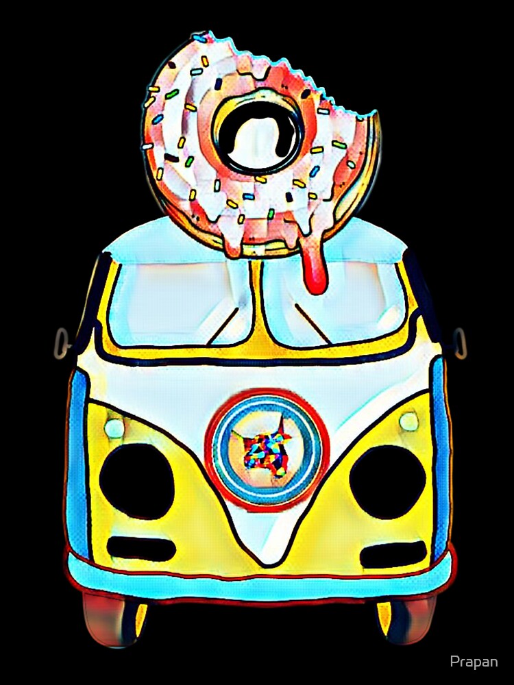 donut car donut cartoon by Prapan