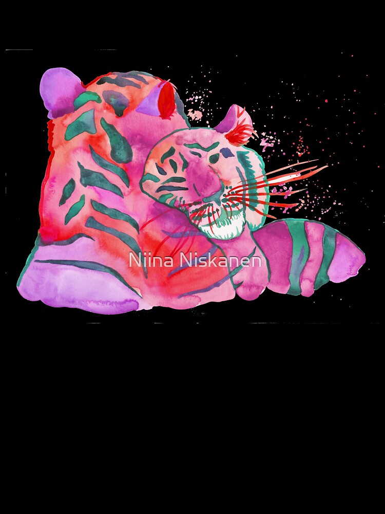 Cuddling Tigers - Pink Palette by Niina Niskanen