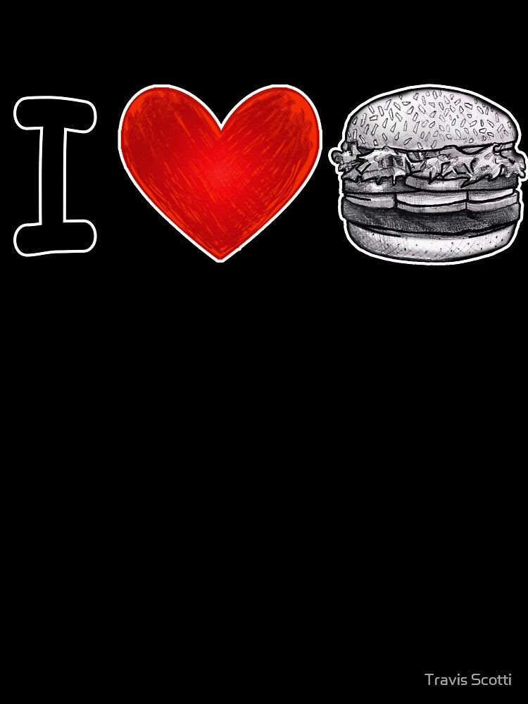I LOVE BURGERS Black by Travis Scotti