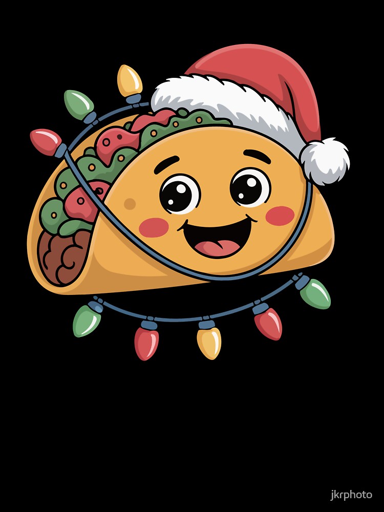 Christmas Taco with Santa Hat by jkrphoto