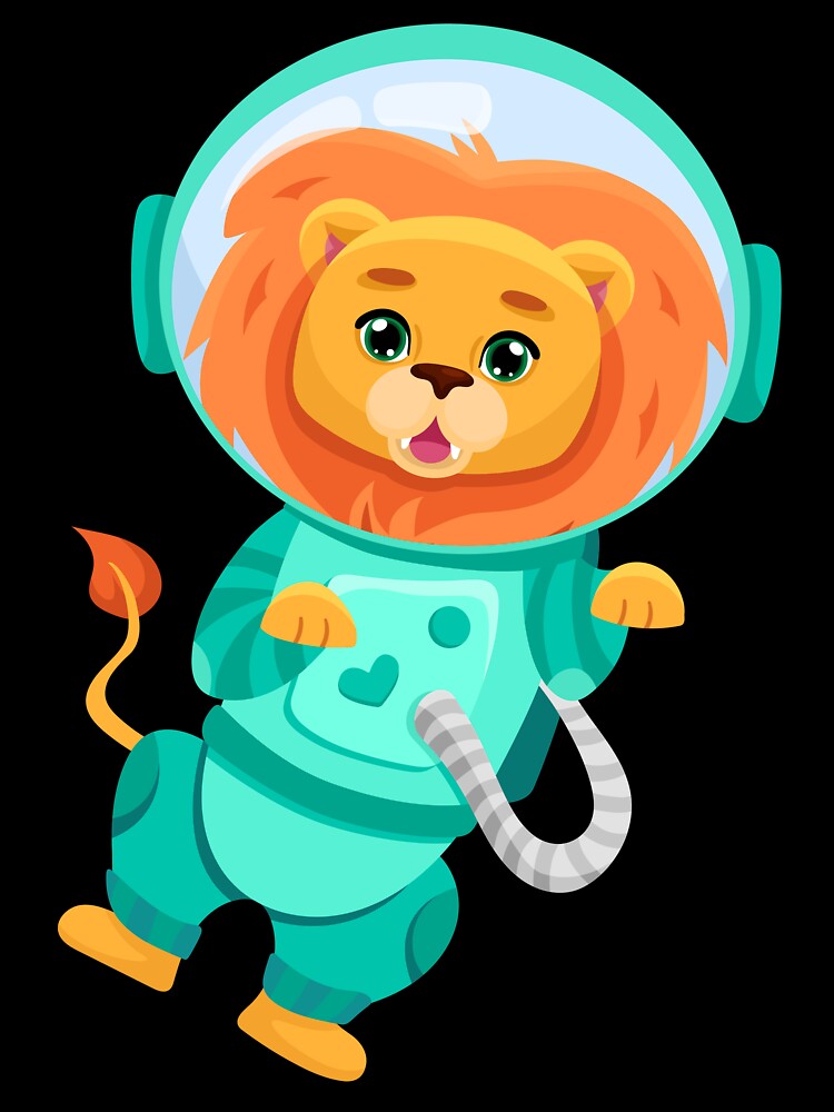 Cute Lion, Astronaut Lion Space Lion Tee for Men Women kids by Waleedw
