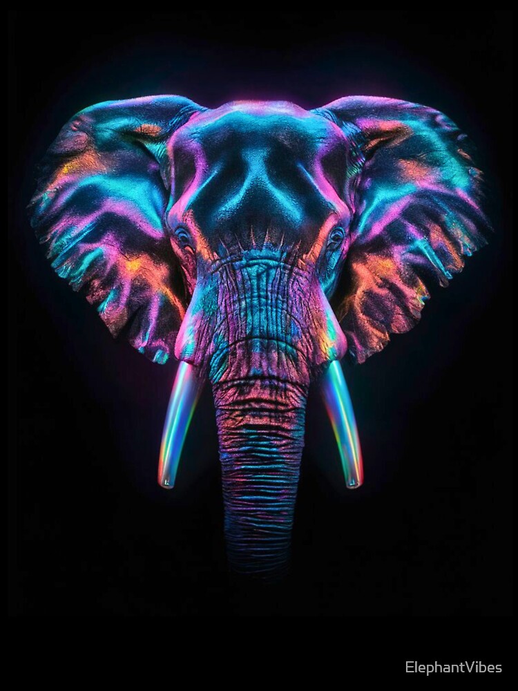 Elephant Portrait. colorful elephant by ElephantVibes