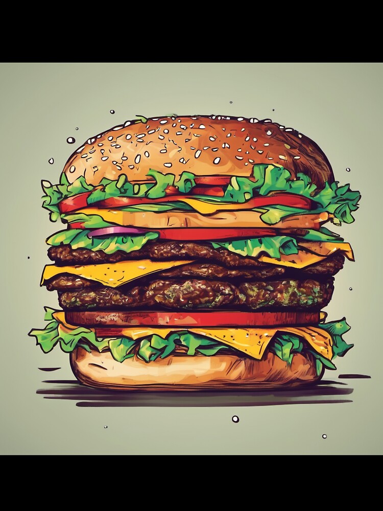 TrippleBurger drawing by TrendShopToday