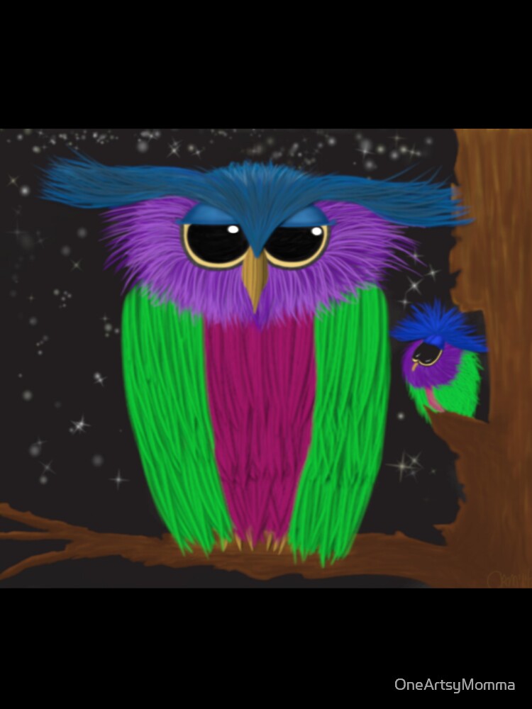 The Prismatic Crested Owl by OneArtsyMomma