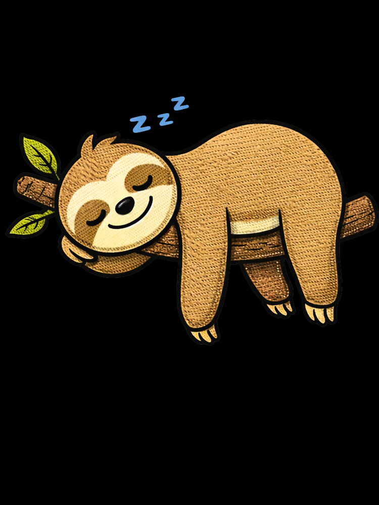 Lazy Weekend Sloth – Funny Sleepy Sloth Mascot Cartoon by ColorSplash123
