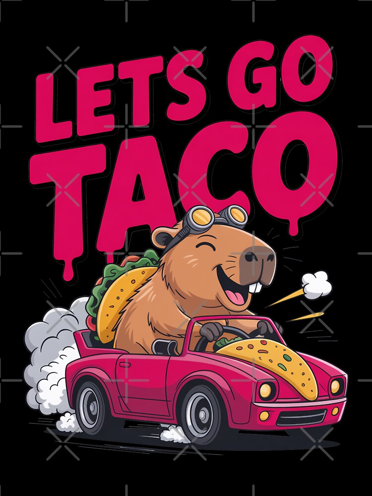 Let’s Go Taco Capybara Driving Car by MonkiFlipp