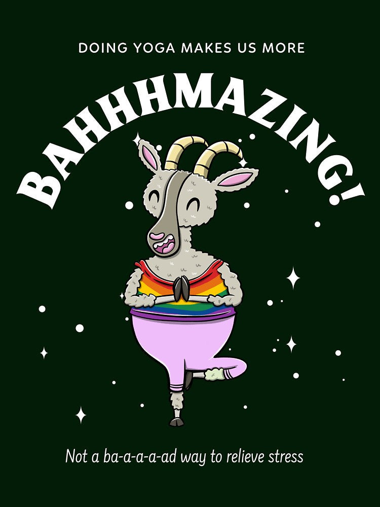 Funny goat yoga - yoga lgbtq by ImaginarStore