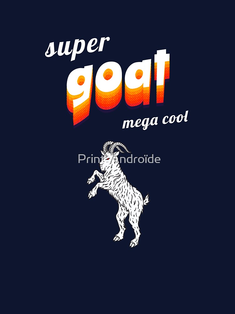 Super cool goat - goat and animal lover gift idea by Print Androïde