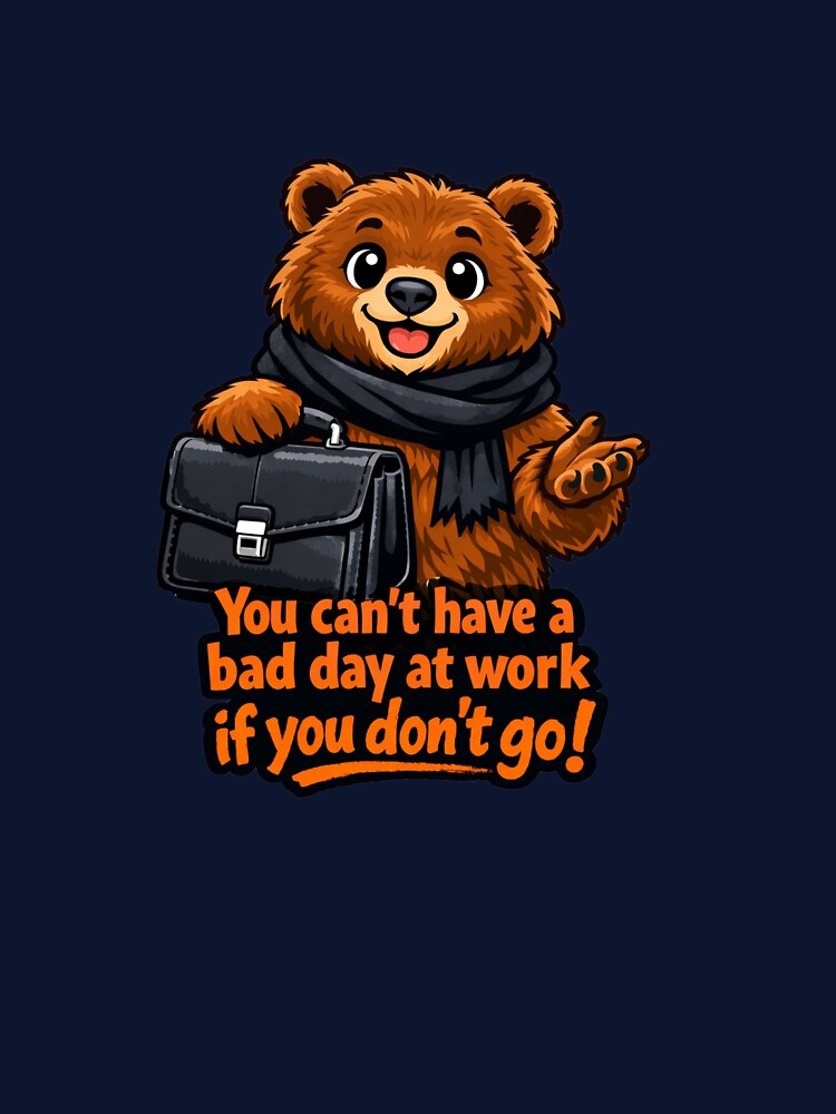 Cheerful Business Bear – Fun Work Motivation Illustration by MKVisions