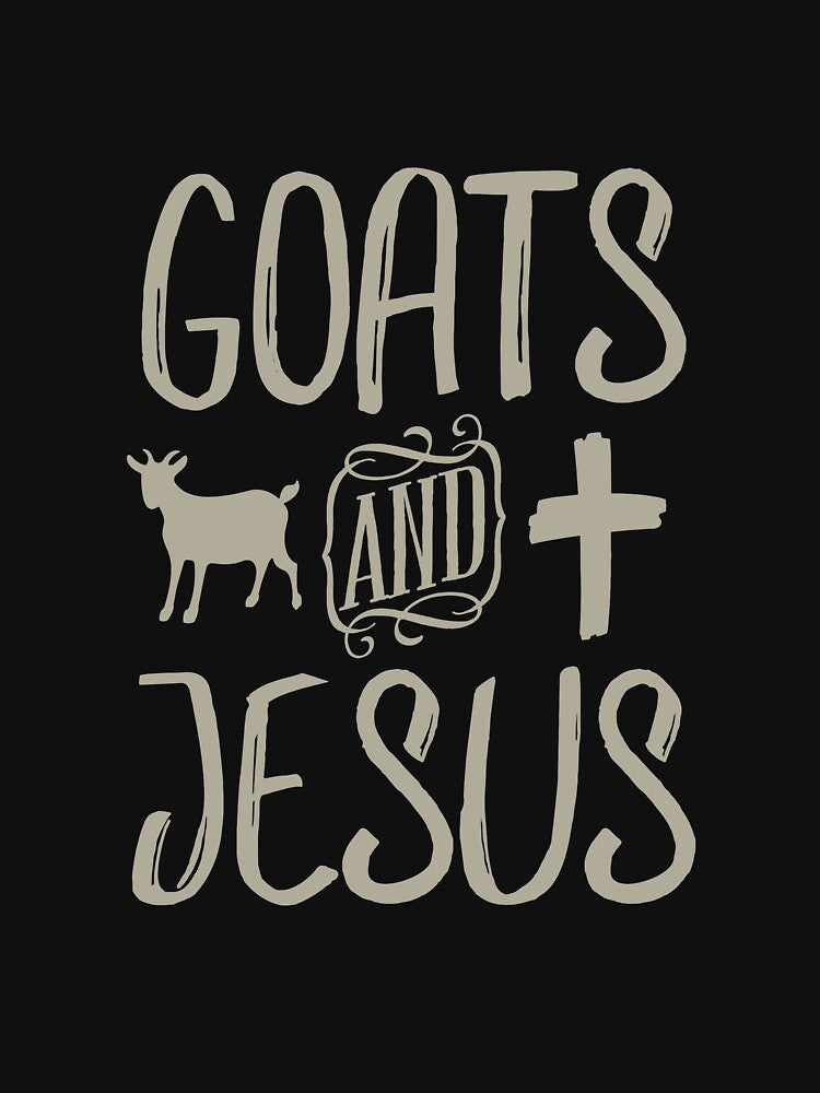 Goats And Jesus With Cross by BUBLTEES