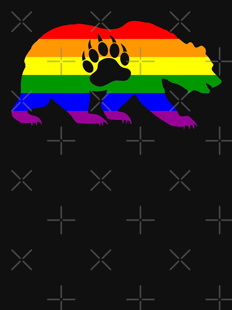 Gay Bear Pride - LGBT Flag Bear Paw by Sleazoid
