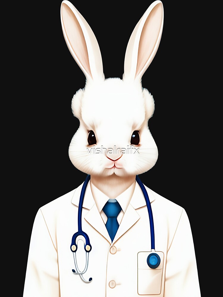Cute baby doctor rabbit illustration 21 by vishalraifx