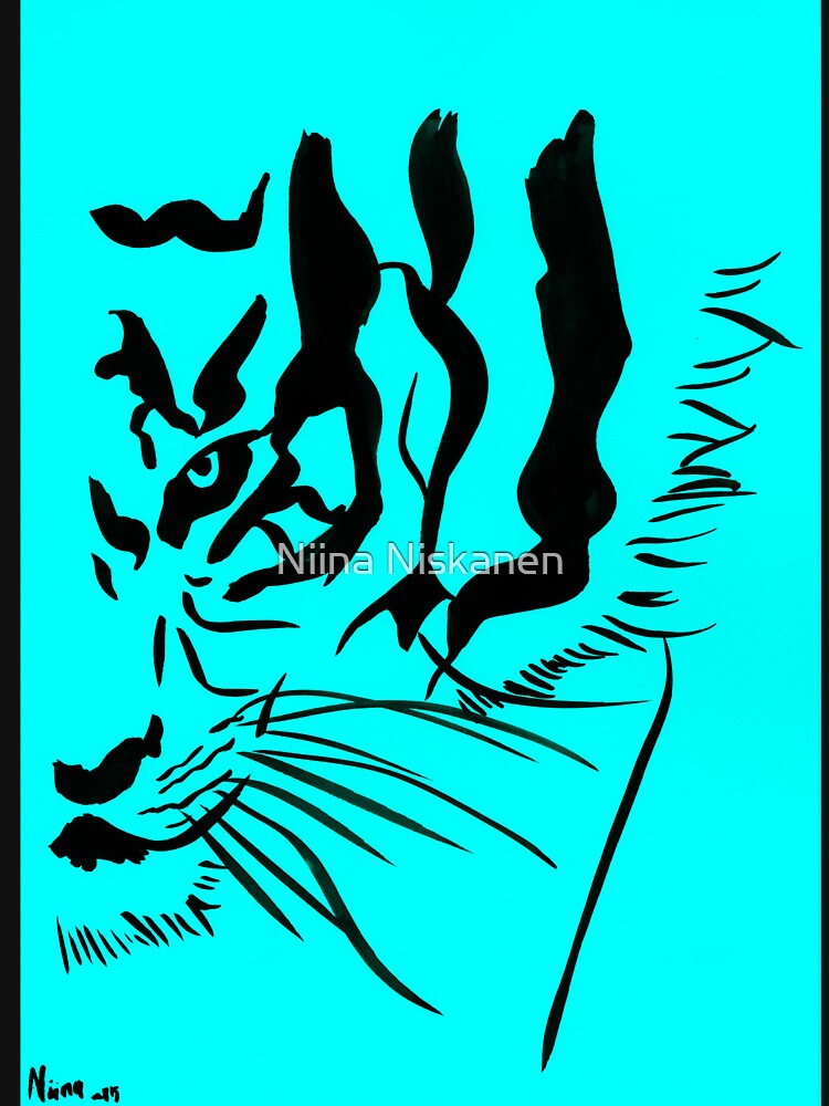 Eye of the Tiger - Black & Turquoise by Niina Niskanen