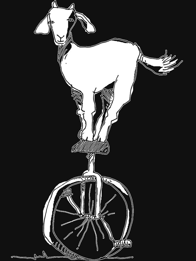 Goat On A Unicycle by BrodeeTerranova