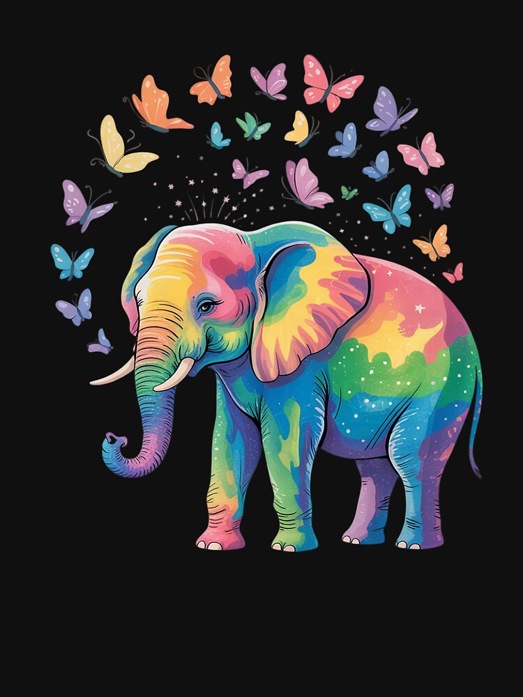Elephant Spraying Butterflies for Elephant Lovers by angolinnArt