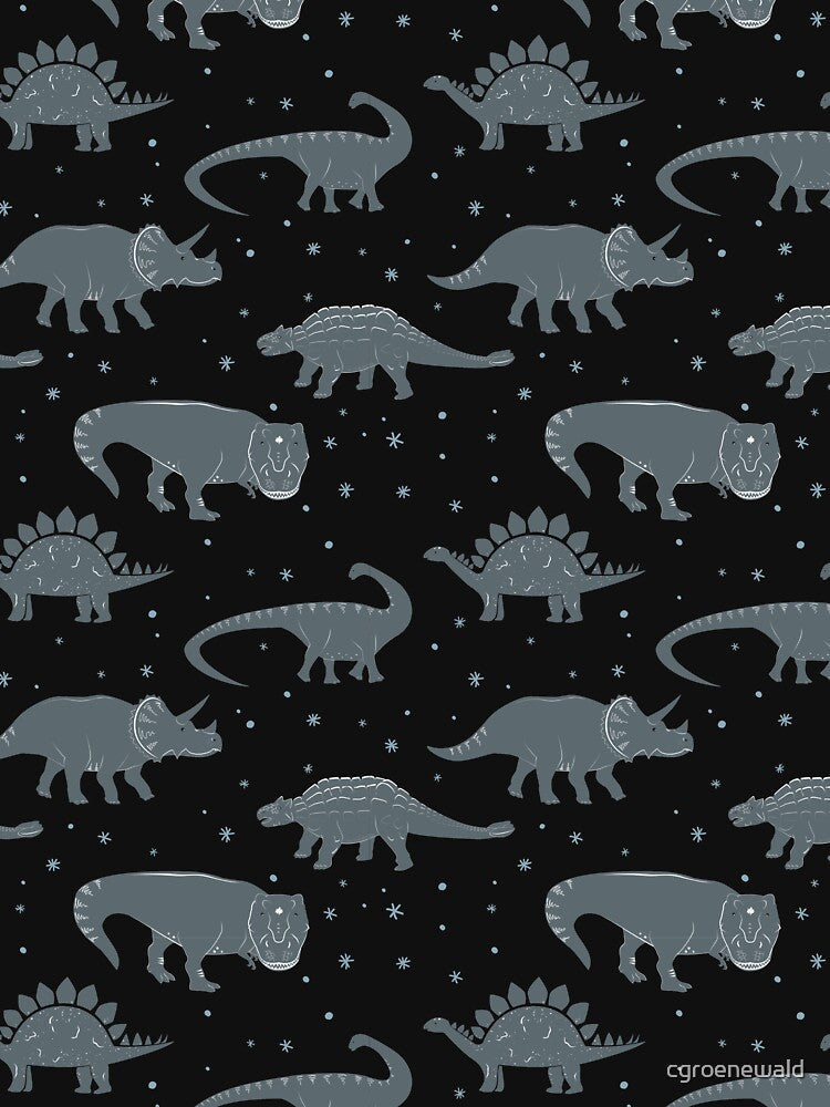 Cute Black and Grey Dinosaur Pattern by cgroenewald