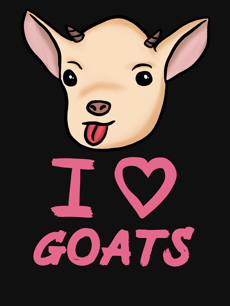 Funny Goat I Love Goats for Goat Lovers, Pink by Mochi-Merch