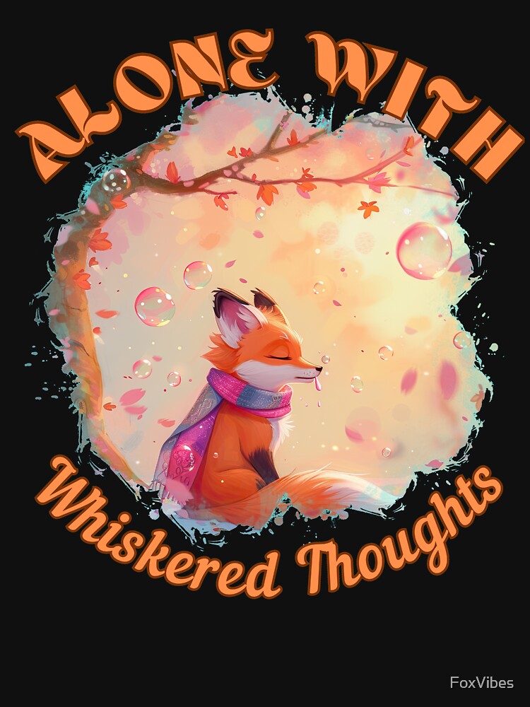 Alone with Whiskered Thoughts. fox watercolor by FoxVibes