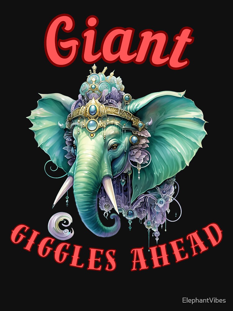 Giant Giggles Ahead. colorful elephant by ElephantVibes