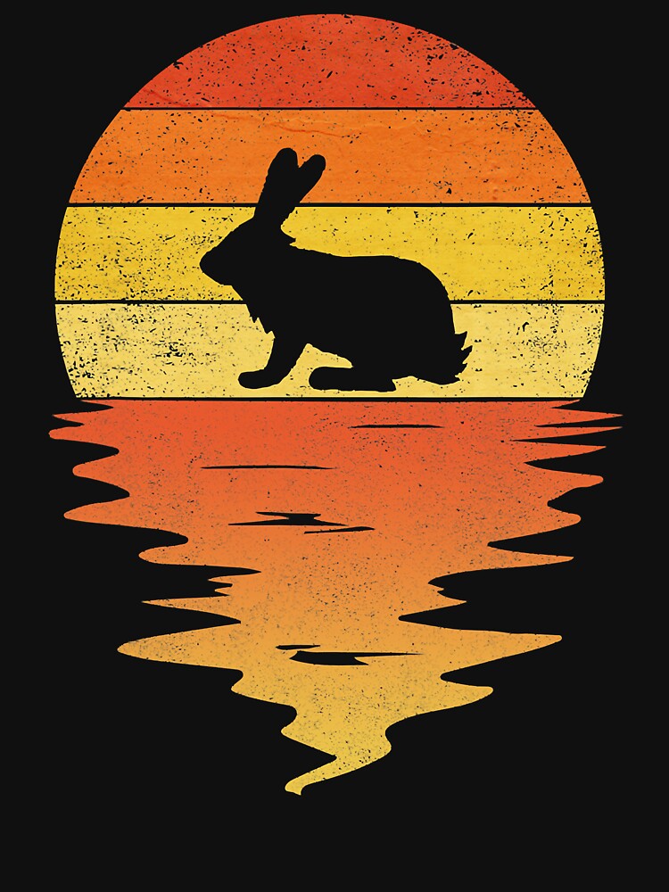 Bunny 70s Sunset Rabbit Retro by nwaja-art