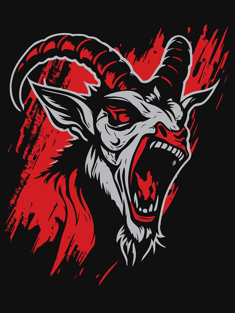 screaming goat vector mascot illustration by Gerald Waters