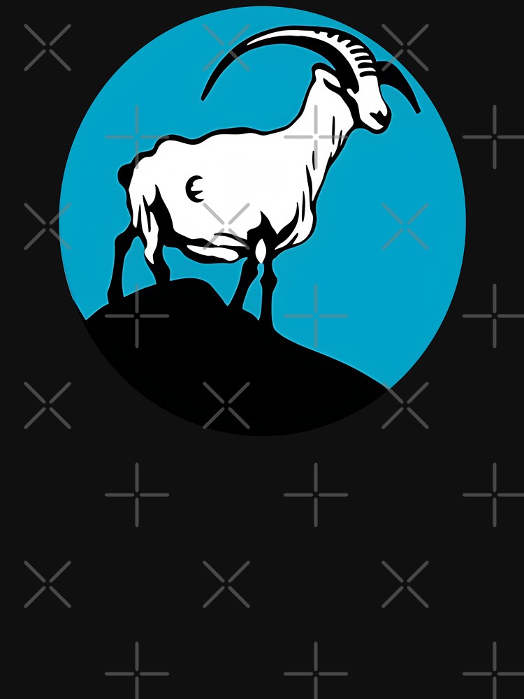 "Majestic Goat on the Hill" Sticker Design by Litheon