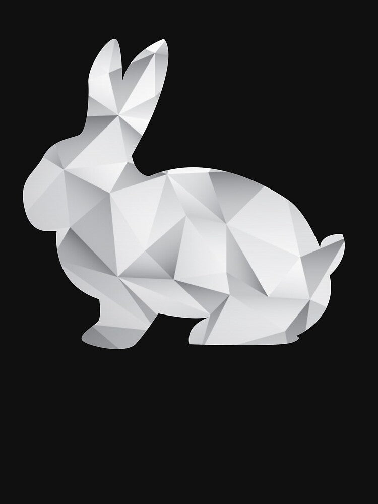 rabbit art polygon gift funny gift for farmer by alaechamlal