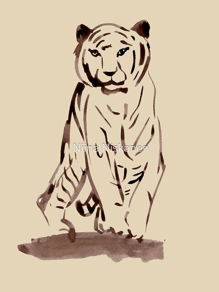 Approaching Tiger - Brown by Niina Niskanen