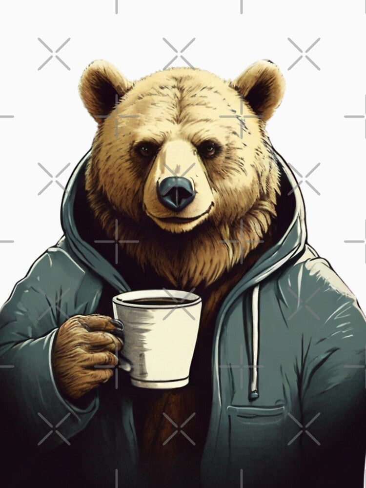 Bear drinking coffee by Art-Design-EM