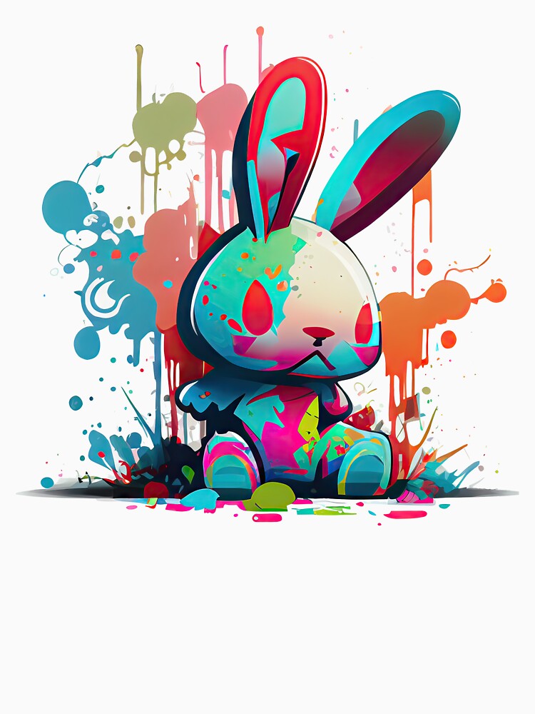 Graffiti powerful Cartoon Rabbit 1 (Eastern 2023) by Earth Celebration Designs