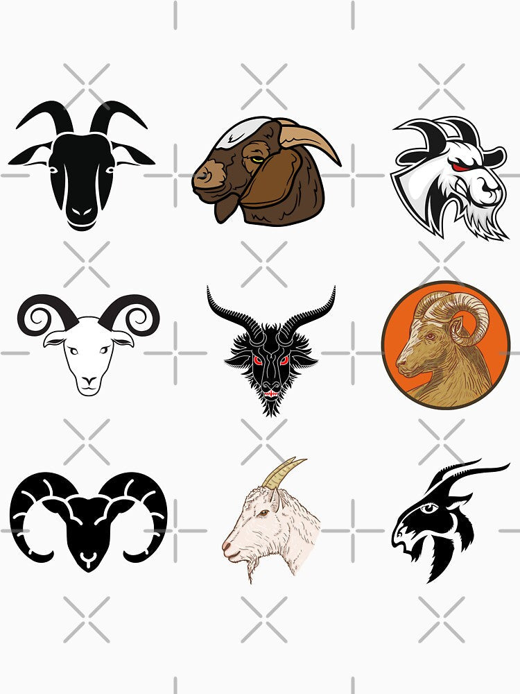 Goat Head Sticker Set by infazbdeen