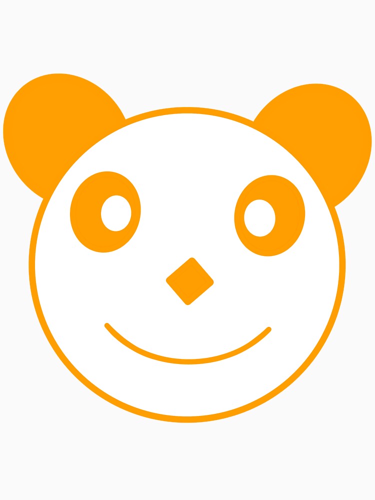 ORANGE PANDA HEAD by vazqpete