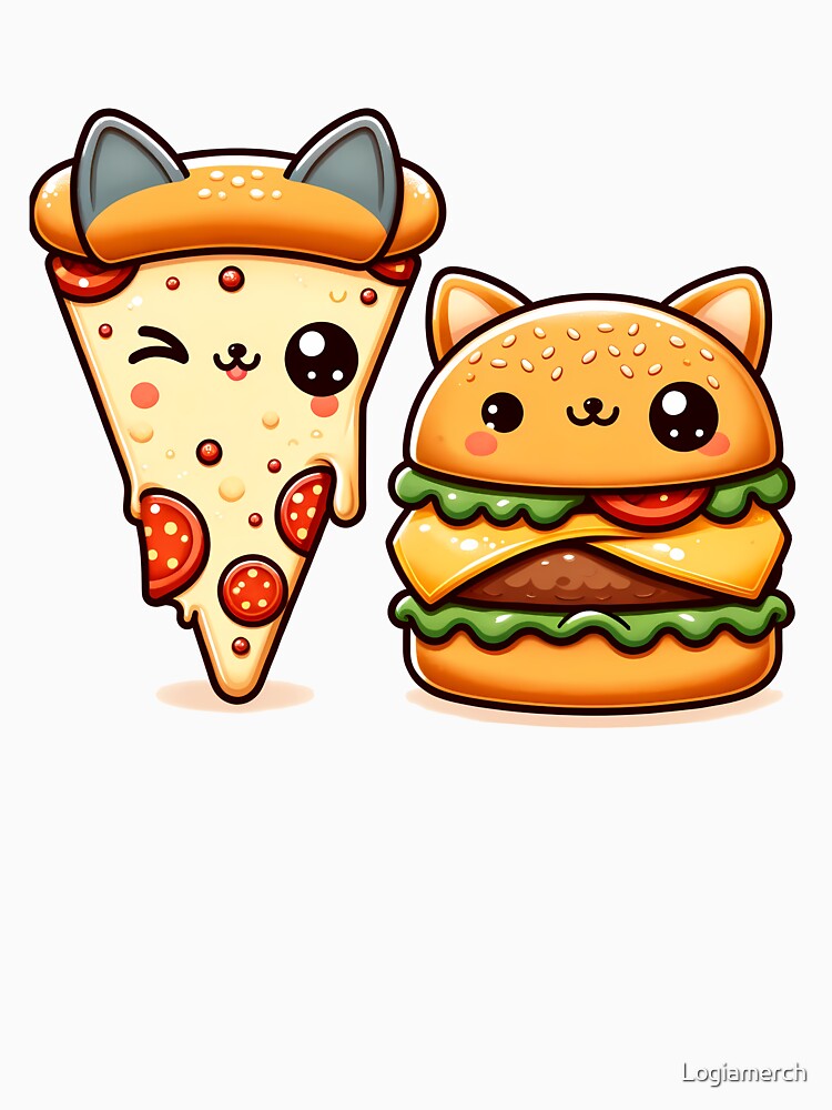 Funny Pizza Burger Lover by Logiamerch